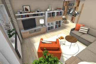 helles Wohnzimmer (Einrichtungsbeispiel)
