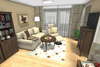 Wohnzimmer (Bsp.-Skizze)
