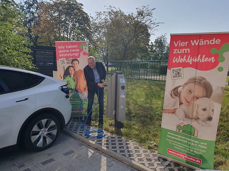 Neue Ladesäule für Elektrofahrzeuge